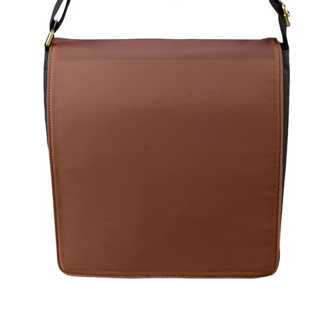 Mocha Mousse Hex Code #a47864 Flap Closure Messenger Bag (L) from ArtsNow.com Front