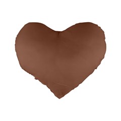Mocha Mousse Hex Code #a47864 Standard 16  Premium Flano Heart Shape Cushions from ArtsNow.com Back