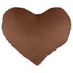Mocha Mousse Hex Code #a47864 Large 19  Premium Flano Heart Shape Cushions