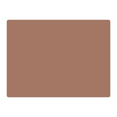 Mocha Mousse Hex Code #a47864 Two Sides Premium Plush Fleece Blanket (Mini) from ArtsNow.com 35 x27  Blanket Front