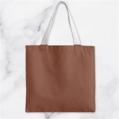 Mocha Mousse Hex Code #a47864 Zipper Grocery Tote Bag from ArtsNow.com Back