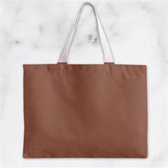 Mocha Mousse Hex Code #a47864 Zipper Mini Tote Bag from ArtsNow.com Front