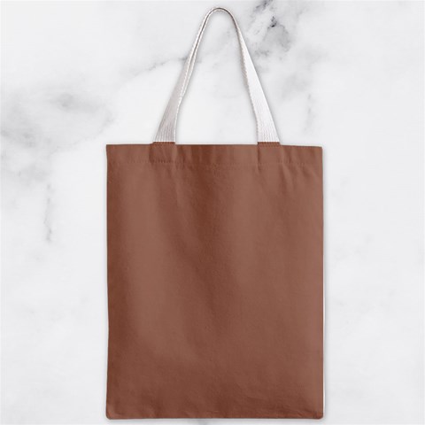 Mocha Mousse Hex Code #a47864 Zipper Classic Tote Bag from ArtsNow.com Front