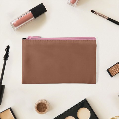 Mocha Mousse Hex Code #a47864 Cosmetic Bag (XS) from ArtsNow.com Front