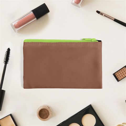 Mocha Mousse Hex Code #a47864 Cosmetic Bag (XS) from ArtsNow.com Back