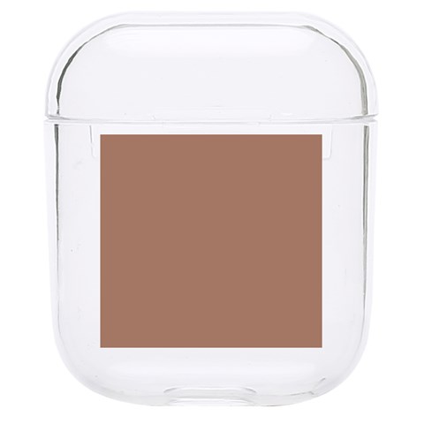 Mocha Mousse Hex Code #a47864 Hard PC AirPods 1/2 Case from ArtsNow.com Front