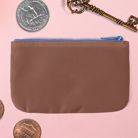 Mocha Mousse Hex Code #a47864 Large Coin Purse from ArtsNow.com Back