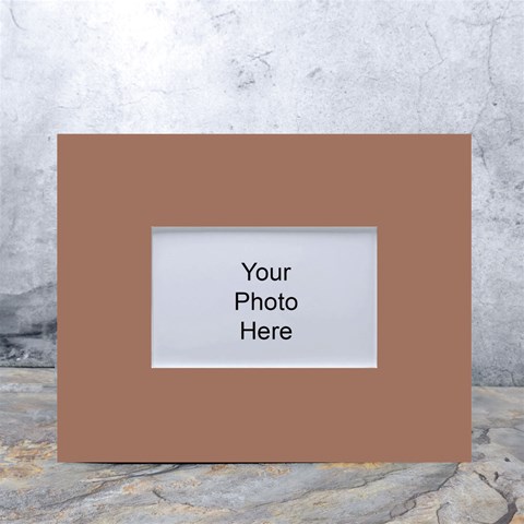 Mocha Mousse Hex Code #a47864 White Tabletop Photo Frame 4 x6  from ArtsNow.com Front