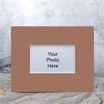 Mocha Mousse Hex Code #a47864 White Tabletop Photo Frame 4 x6 