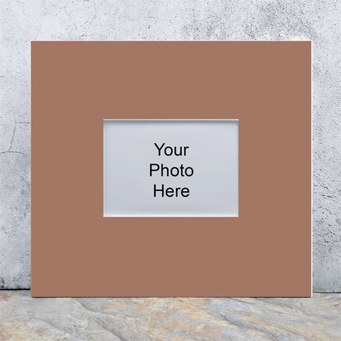 Mocha Mousse Hex Code #a47864 White Wall Photo Frame 5  x 7  from ArtsNow.com Front