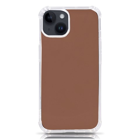Mocha Mousse Hex Code #a47864 iPhone 14 TPU UV Print Case from ArtsNow.com Front