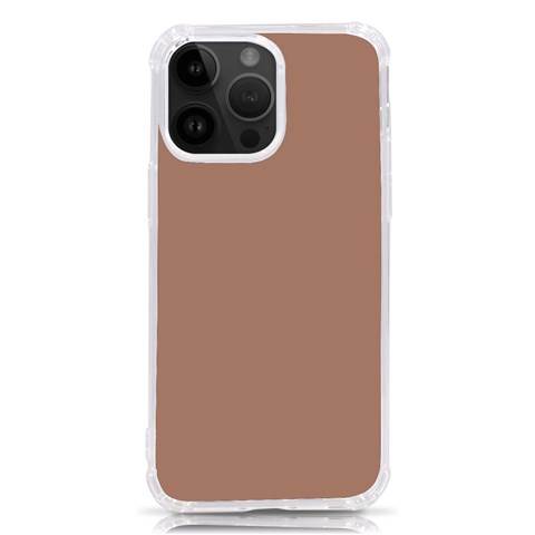 Mocha Mousse Hex Code #a47864 iPhone 14 Pro Max TPU UV Print Case from ArtsNow.com Front