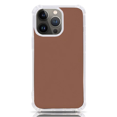 Mocha Mousse Hex Code #a47864 iPhone 13 Pro TPU UV Print Case from ArtsNow.com Front