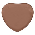 Mocha Mousse Hex Code #a47864 Heart Glass Fridge Magnet (4 pack)