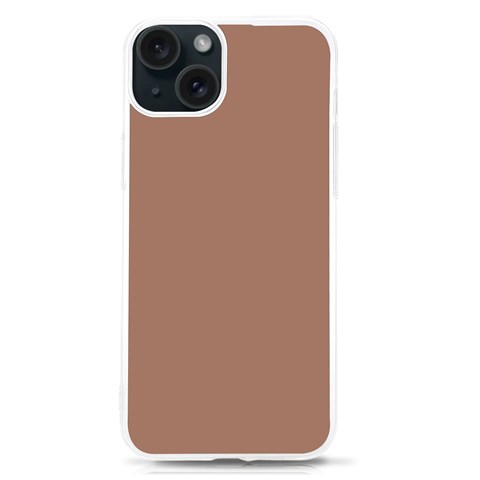 Mocha Mousse Hex Code #a47864 iPhone 15 TPU UV Print Case from ArtsNow.com Front