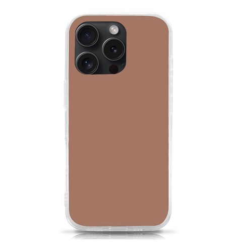 Mocha Mousse Hex Code #a47864 iPhone 15 Pro TPU UV Print Case from ArtsNow.com Front