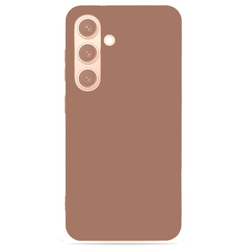 Mocha Mousse Hex Code #a47864 Samsung Galaxy S24 6.2 Inch Black TPU UV Case from ArtsNow.com Front