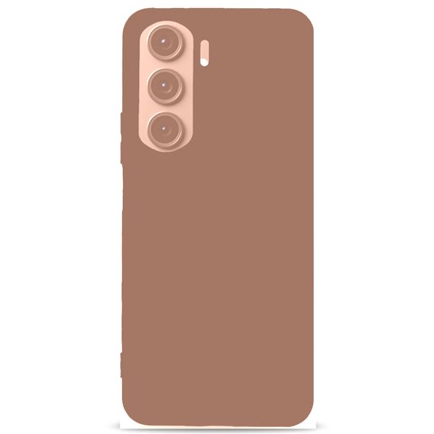 Mocha Mousse Hex Code #a47864 Samsung Galaxy S24 Plus 6.7 Inch Black TPU UV Case from ArtsNow.com Front
