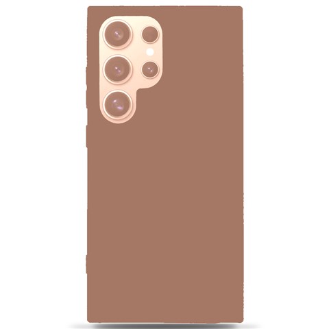 Mocha Mousse Hex Code #a47864 Samsung Galaxy S24 Ultra 6.9 Inch Black TPU UV Case from ArtsNow.com Front