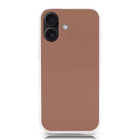 Mocha Mousse Hex Code #a47864 iPhone 16 TPU UV Print Case from ArtsNow.com Front