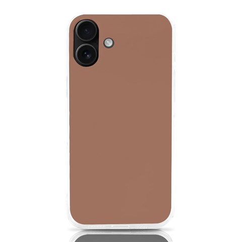 Mocha Mousse Hex Code #a47864 iPhone 16 Plus TPU UV Print Case from ArtsNow.com Front