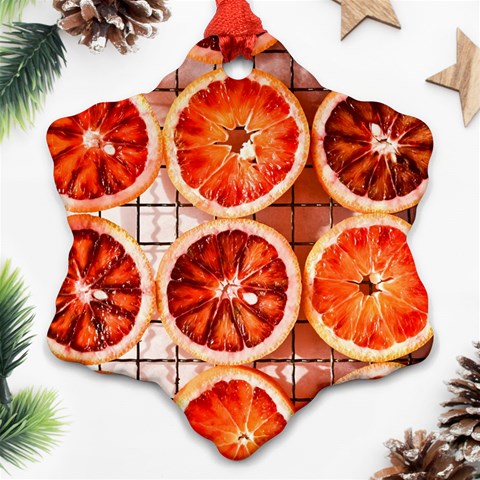 orange, Fruit, Citrus Ornament (Snowflake) from ArtsNow.com Front