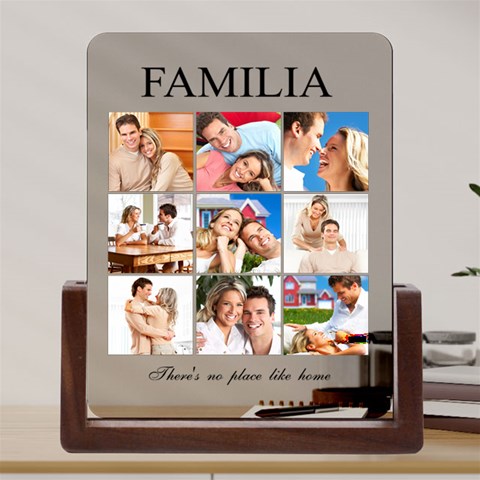 Personalized 9 Photo Couple Valentine Day Name Any Text Acrylic UV Print 6  Tabletop Frame (U Front