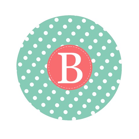 Dot Pattern Initial Mini Round Mirror from ArtsNow.com Front