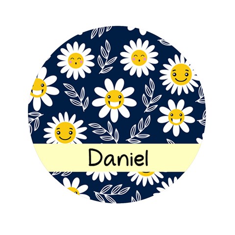 Smile Daisy Mini Round Mirror from ArtsNow.com Front