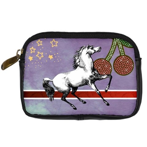 horsetemplate Digital Camera Leather Case from ArtsNow.com Front