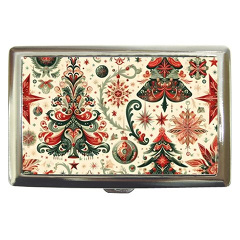 Christmas Tree Snow Cigarette Money Case from ArtsNow.com Front