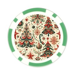 Christmas Tree Snow Poker Chip Card Guard (10 pack) from ArtsNow.com Back