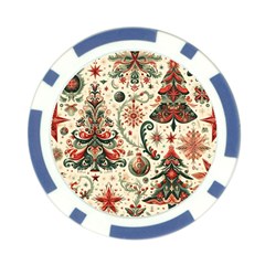 Christmas Tree Snow Poker Chip Card Guard (10 pack) from ArtsNow.com Back