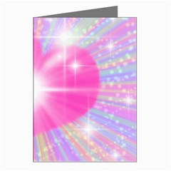 pink_starburst_heart Greeting Cards (Pkg of 8) from ArtsNow.com Left