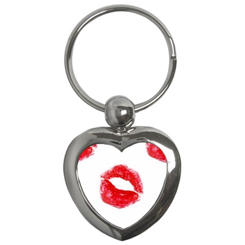 lips_on_white Key Chain (Heart) from ArtsNow.com Front