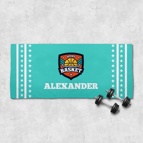 Custom Sport Name Any Text 29 X13  Super Absorbent Gym Sports Towel from ArtsNow.com Front