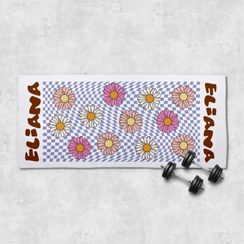 Custom Retro Style Name Any Text 29 X13  Super Absorbent Gym Sports Towel from ArtsNow.com Front