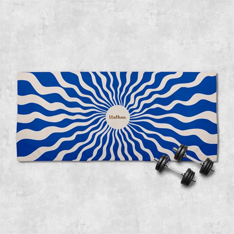 Custom Sunshine Pattern Name Any Text 29 X13  Super Absorbent Gym Sports Towel from ArtsNow.com Front