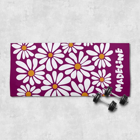Custom Sunflower Color Name Any Text 29 X13  Super Absorbent Gym Sports Towel from ArtsNow.com Front