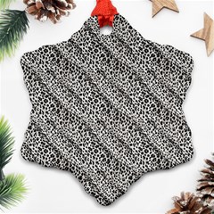 Silver Leopard Snowflake Ornament (Two Sides) from ArtsNow.com Front
