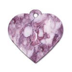 pink_marble Dog Tag Heart (One Side)
