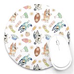 Bluey, Bluey merch, Bluey pattern, Bluey Bluey, bingo, Bluey design, bluey dog Round Mousepad Bluey, Bluey merch, Bluey pattern, Bluey Bluey, bingo, Bluey design, bluey dog Round Mousepad