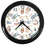 Bluey, Bluey merch, Bluey pattern, Bluey Bluey, bingo, Bluey design, bluey dog Wall Clock (Black) Bluey, Bluey merch, Bluey pattern, Bluey Bluey, bingo, Bluey design, bluey dog Wall Clock (Black)