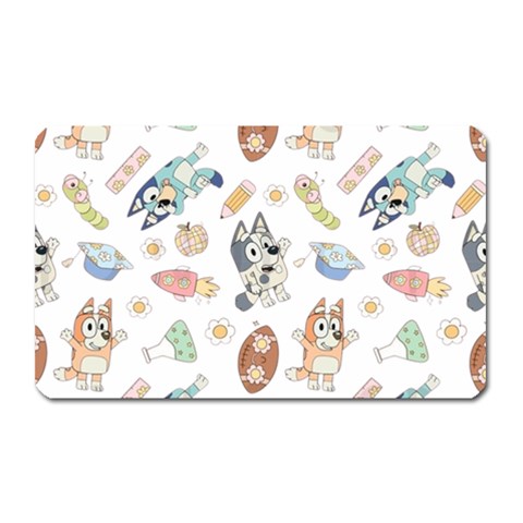 Bluey, Bluey merch, Bluey pattern, Bluey Bluey, bingo, Bluey design, bluey dog Magnet (Rectangular) from ArtsNow.com Front