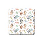 Bluey, Bluey merch, Bluey pattern, Bluey Bluey, bingo, Bluey design, bluey dog Square Magnet Bluey, Bluey merch, Bluey pattern, Bluey Bluey, bingo, Bluey design, bluey dog Square Magnet