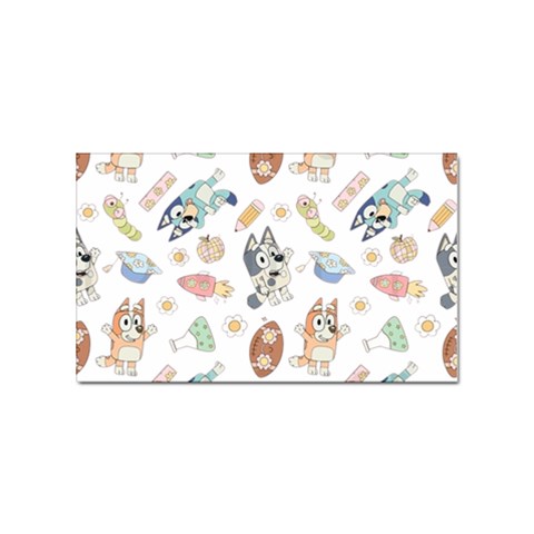 Bluey, Bluey merch, Bluey pattern, Bluey Bluey, bingo, Bluey design, bluey dog Sticker Rectangular (10 pack) from ArtsNow.com Front