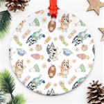 Bluey, Bluey merch, Bluey pattern, Bluey Bluey, bingo, Bluey design, bluey dog Round Ornament (Two Sides) Bluey, Bluey merch, Bluey pattern, Bluey Bluey, bingo, Bluey design, bluey dog Round Ornament (Two Sides)