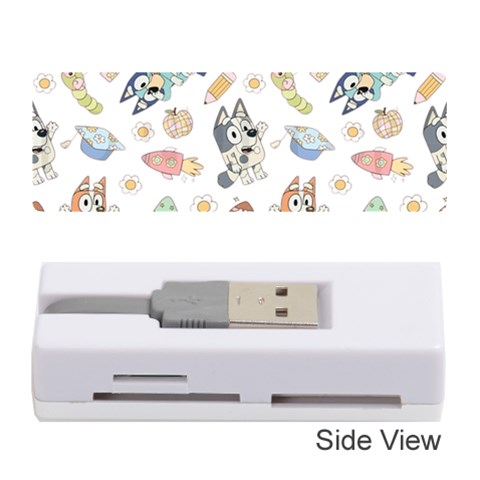 Bluey, Bluey merch, Bluey pattern, Bluey Bluey, bingo, Bluey design, bluey dog Memory Card Reader (Stick) from ArtsNow.com Front