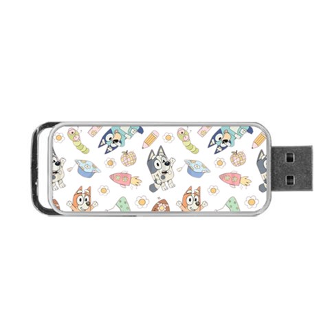 Bluey, Bluey merch, Bluey pattern, Bluey Bluey, bingo, Bluey design, bluey dog Portable USB Flash (Two Sides) from ArtsNow.com Front