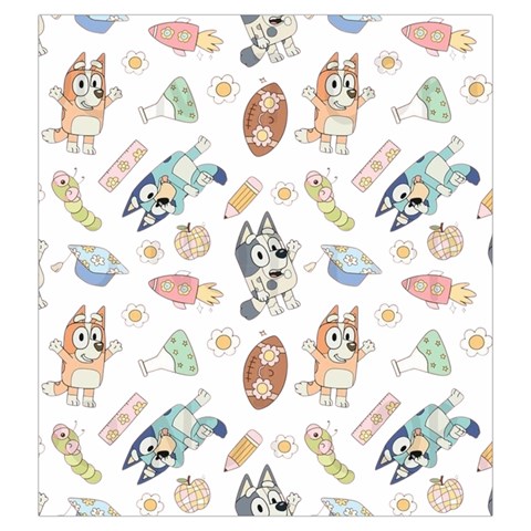 Bluey, Bluey merch, Bluey pattern, Bluey Bluey, bingo, Bluey design, bluey dog Drawstring Pouch (Large) from ArtsNow.com Front